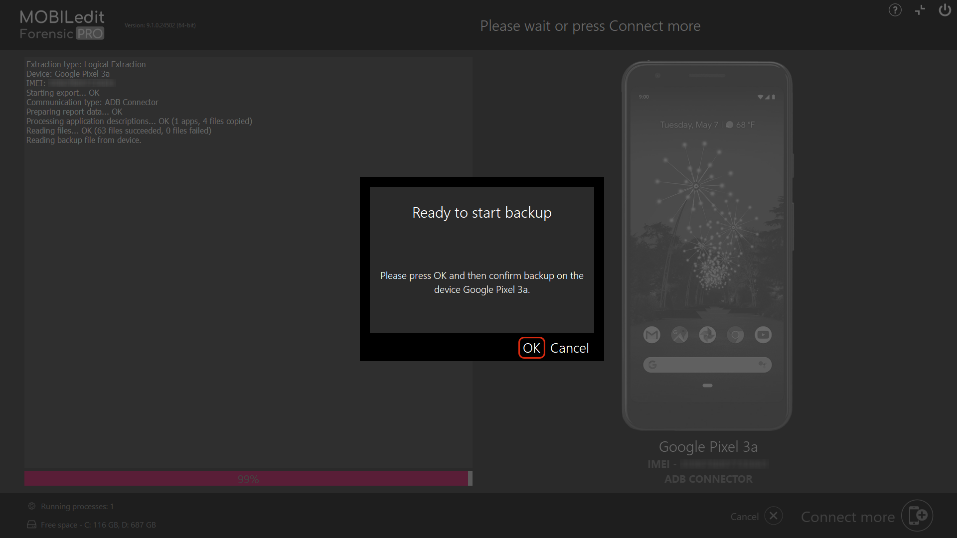 MOBILedit Forensic 9.1.0_Google Pixel 3a_ADB backup_Screenshots_01-20230126-124925.png